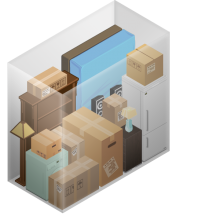 1.5 by 3 metre storage unit